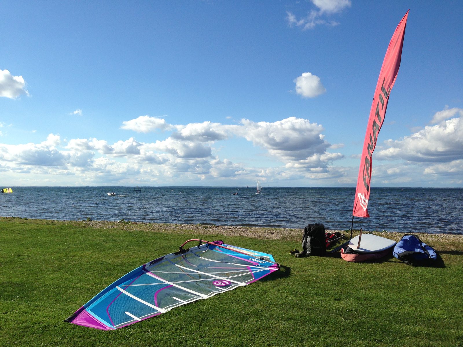 Surf boards by the water at Haga Park